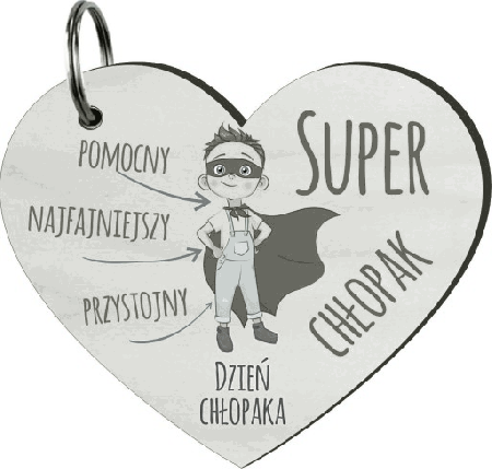 Drewniane serce dzień chłopaka